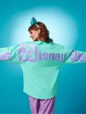 Walt Disney World Spirit Jersey Inspired by Ariel Aqua & Purple Glitter Large